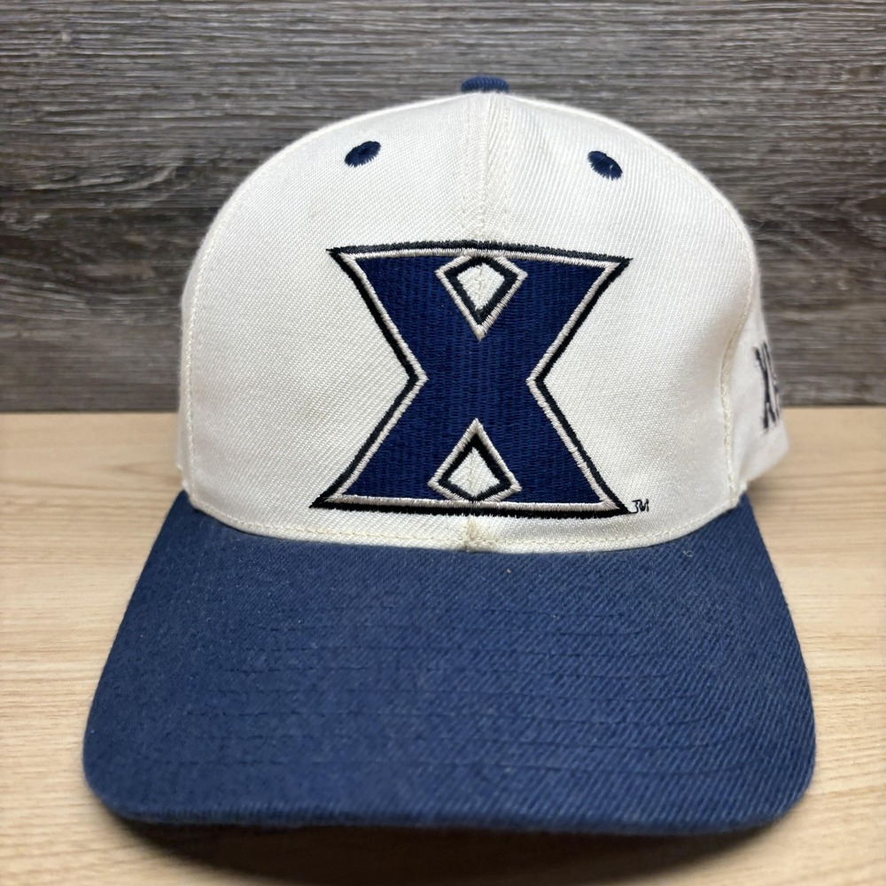 Xavier Musketeers Hat Cap Snap Back One Size Mens Navy NCAA Basketball Reebok - Picture 3 of 12